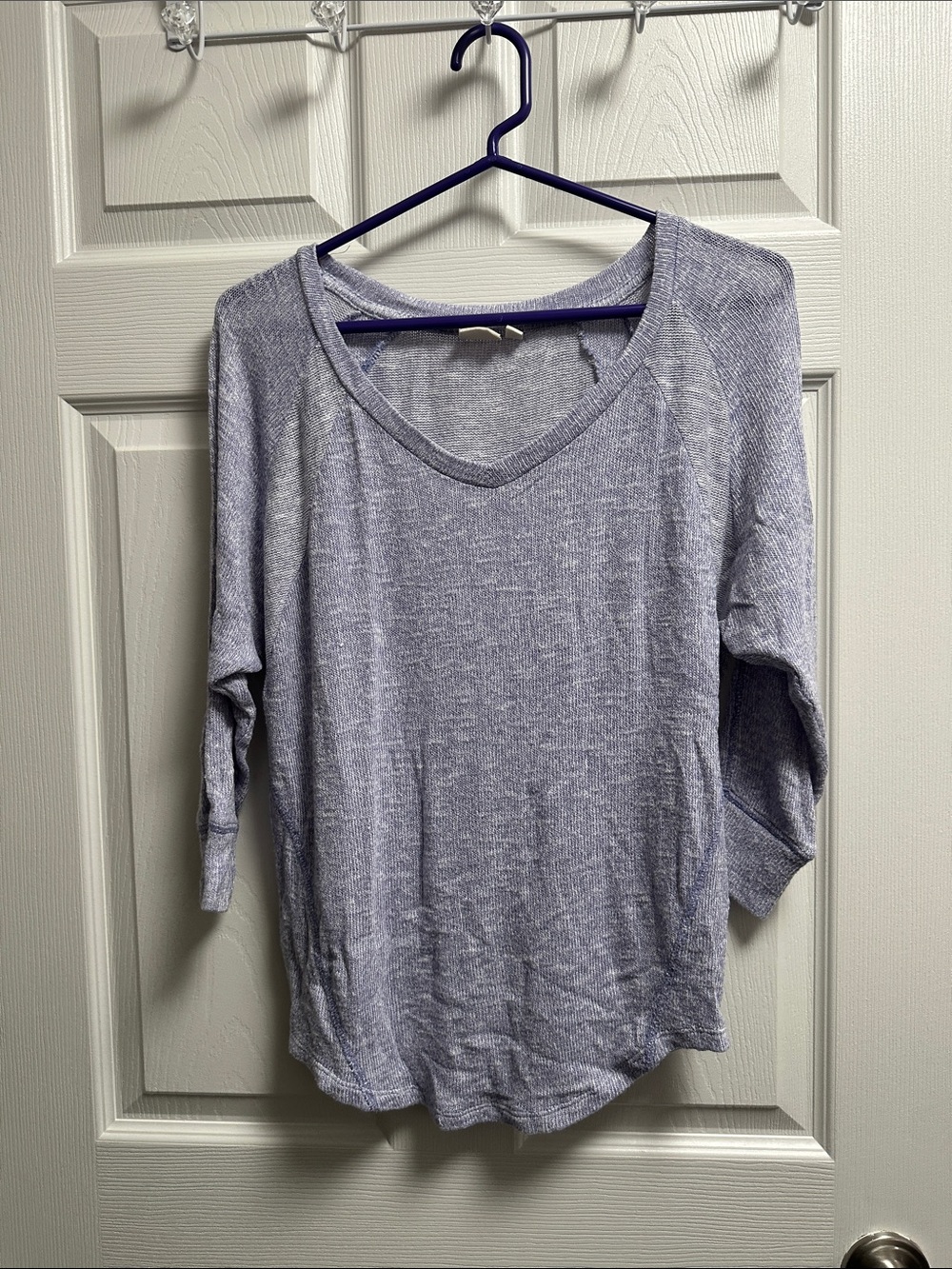 Mudd Heather Light Purple V-Neck Women's Sweater